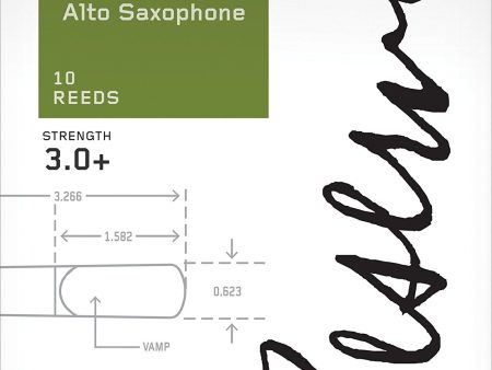 D Addario Reserve Alto Saxophone Reeds, Strength 3.0+, 10-pack Fashion