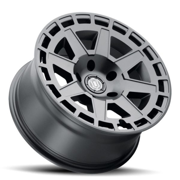 ICON Compass 17x8.5 6x135 6mm Offset 5in BS Satin Black Wheel For Sale