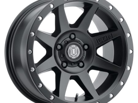 ICON Rebound 17x8.5 5x5.5 0mm Offset 4.75in BS Satin Black Wheel Hot on Sale