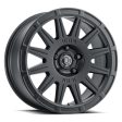 ICON Ricochet 17x8 5x4.5 38mm Offset 6in BS Satin Black Wheel Cheap