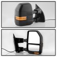 xTune 99-07 Ford Super Duty LED Telescoping Manual Mirrors - Smk (Pair) (MIR-FDSD99S-G4-MA-RSM-SET) Online Hot Sale