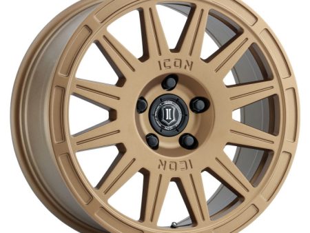 ICON Ricochet 17x8 5x100 38mm Offset 6in BS Satin Gold Wheel Sale