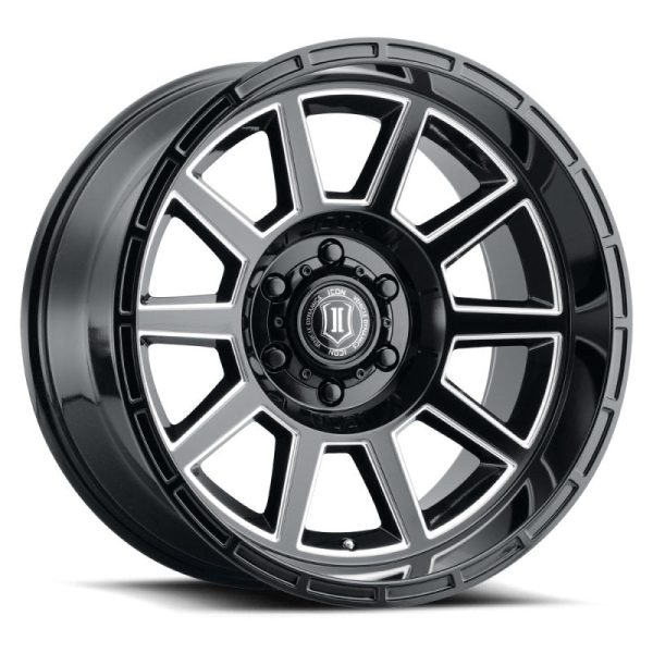 ICON Recoil 20x10 6x5.5 -24mm Offset 4.5in BS Gloss Black Milled Spokes Wheel Hot on Sale