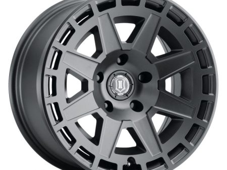 ICON Compass 17x8.5 5x5 -6mm Offset 4.5in BS Satin Black Wheel Discount