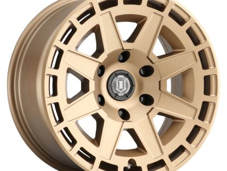 ICON Compass 17x8.5 6x135 6mm Offset 5in BS Satin Brass Wheel on Sale