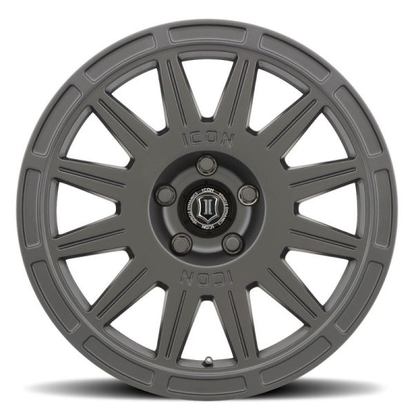 ICON Ricochet 17x8 5x4.5 38mm Offset 6in BS Satin Black Wheel Cheap