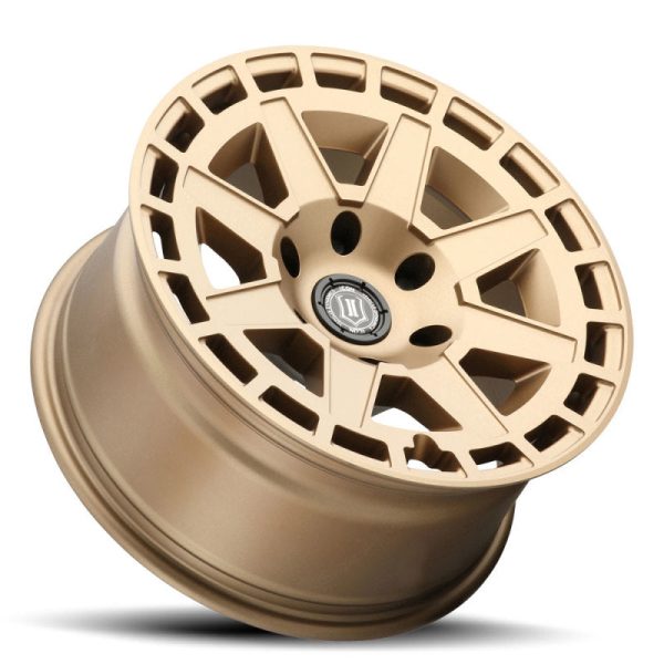 ICON Compass 17x8.5 5x5 -6mm Offset 4.5in BS Satin Brass Wheel Hot on Sale