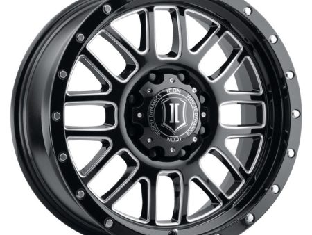 ICON Alpha 20x9 8x6.5in 19mm Offset 5.75in BS Gloss Black Milled Spokes Wheel Supply